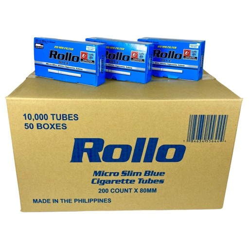 Zdjęcie oferty: 50 x ROLLO BLUE 5,5 mm 200 GILZY PAPIEROSOWE SLIM