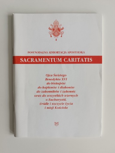 Zdjęcie oferty: Adhortacja apostolskaSacramentum caritatisBENEDYKT