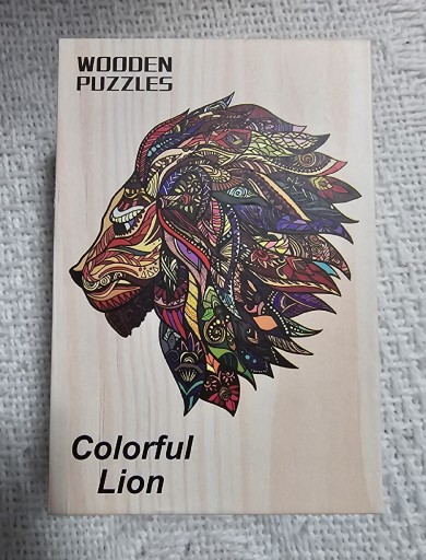 Zdjęcie oferty: Drewniane puzzle Colorful Lion