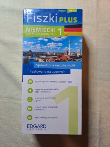 Zdjęcie oferty: Fiszki Plus Edgard Niemiecki dla początkujących A1