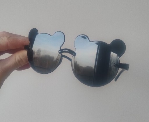 Zdjęcie oferty: Okulary lustrzanki miś, stylizowane na danganronpa