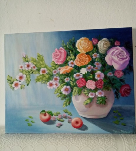 Zdjęcie oferty: Obraz akrylowy kwiaty w wazonie