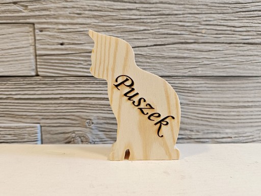Zdjęcie oferty: Kot z drewna ; Figurka z drewna ; Personalizowane z Imieniem