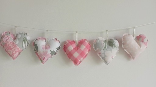 Zdjęcie oferty: Dekoracyjna girlanda serce shabby chic zawieszki 