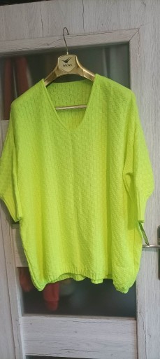 Zdjęcie oferty: Sweter Plus Size, biust 160cm, polskie! żółty neon