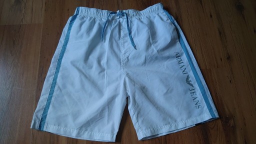 Zdjęcie oferty: Armani jeans Spodenki męskie kąpielowe L białe