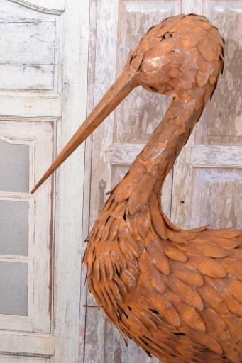 Zdjęcie oferty: Metalowa Figura - Bocian Czapla Paw Ptak