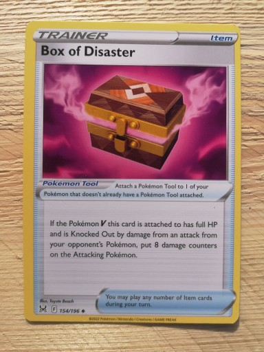 Zdjęcie oferty: Karty pokemon Trener Box of Disaster 154/196