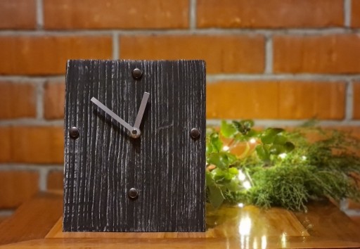Zdjęcie oferty: Zegar stojący Palone stare drewno Ręcznie robiony