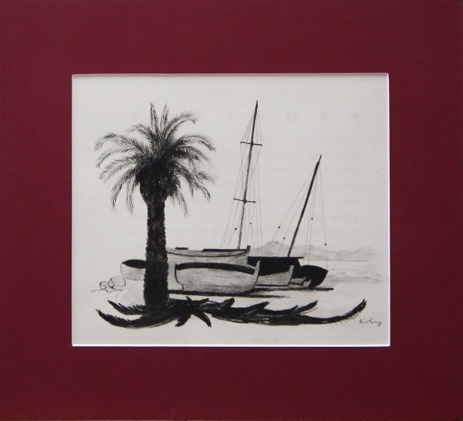 Zdjęcie oferty: M.Kisling,Żaglówki z palmą,lit.1954