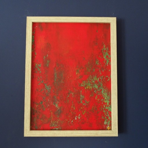 Zdjęcie oferty: Obraz akrylowy na papierze abstrakcja czerwony 2