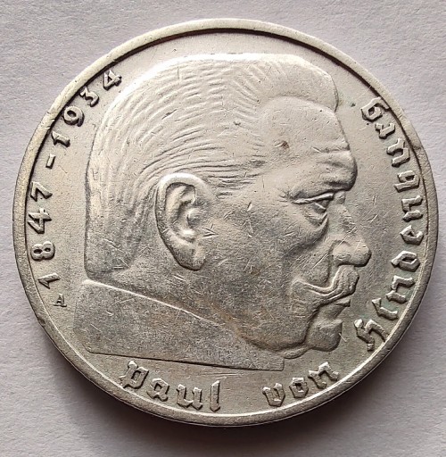 Zdjęcie oferty: NIEMCY 2 Mark 1938A srebro ŁADNA