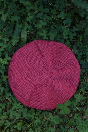 Zdjęcie oferty: Różowy wełniany beret handmade