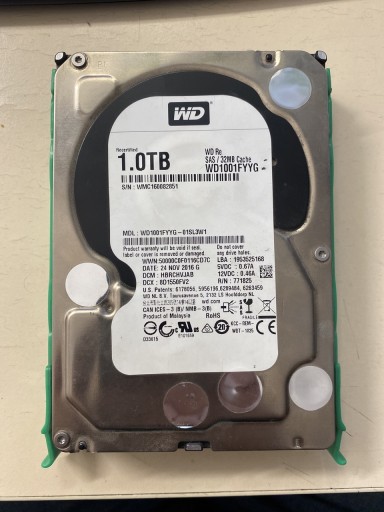 Zdjęcie oferty: WD Re SAS / 32 mb WD1001FYYG 1 TB