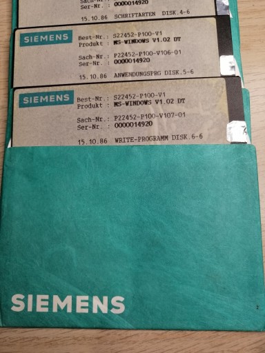 Zdjęcie oferty: Dyskietki Siemens system operacyjny 