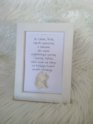 Zdjęcie oferty: Modlitwa dla dziecka z aniołem w ramce 10cm x 15cm