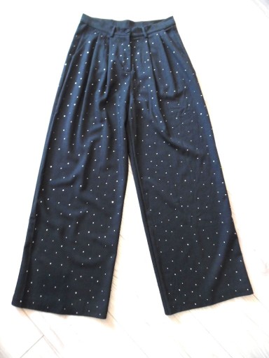 Zdjęcie oferty: Wizytowe spodnie ciemnoszare z diamencikami L 40