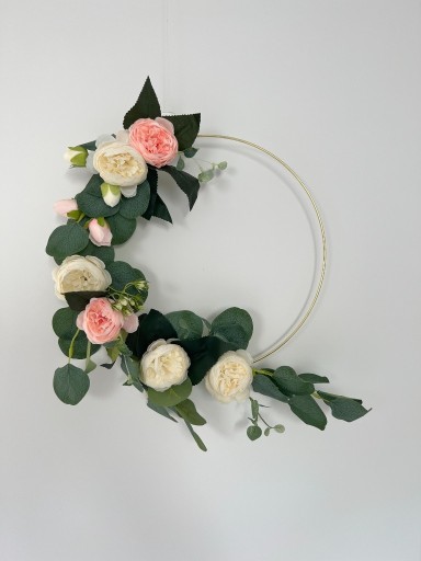 Zdjęcie oferty: sztuczne kwiaty obręcz koło wianek dekoracja ślub 