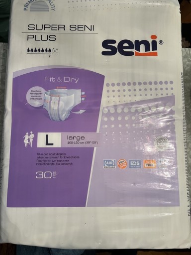 Zdjęcie oferty: Seni super plus pieluchomajtki L na rzepy
