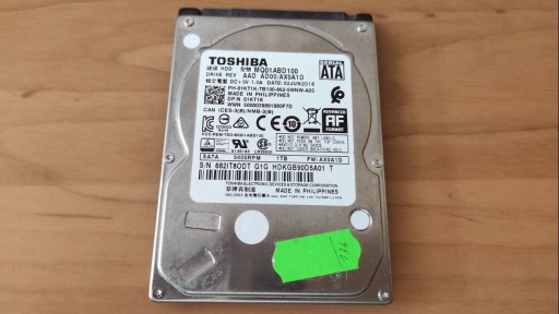 Zdjęcie oferty: Dysk twardy Toshiba MQ01ABD100 1TB