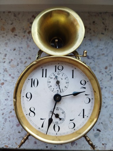 Zdjęcie oferty: Niemiecki budzik HAU "PHONOS" ok. 1905 , unikalny