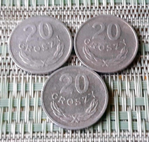 Zdjęcie oferty: 20 groszy 1965, 1966, 1969r.