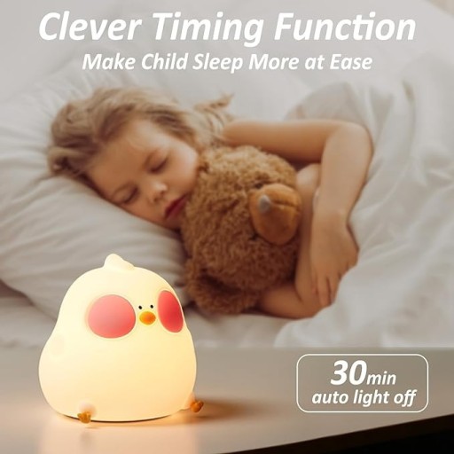 Zdjęcie oferty: Silikonowa lampka nocna w kształcie kurczaczka 
