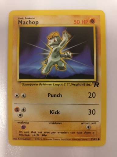 Zdjęcie oferty: Pokemon Karta TCG machop 59/82 Team Rocket