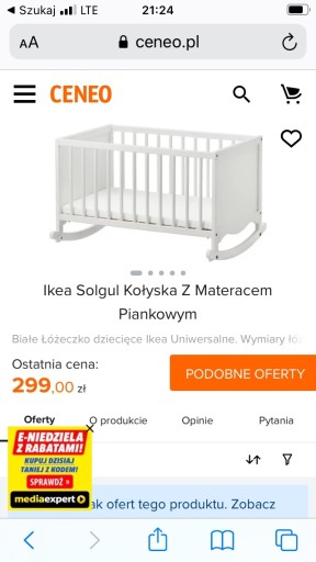 Zdjęcie oferty: Kołyska Ikea Solgul