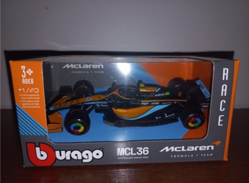 Zdjęcie oferty: Bburago Bolid F1 McLaren Lando Norris,skala 1:43