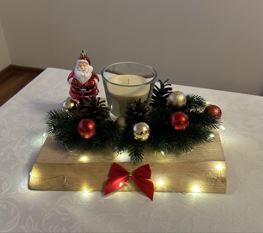 Zdjęcie oferty: Stroik świąteczny bożonarodzeniowy z Mikołajem 