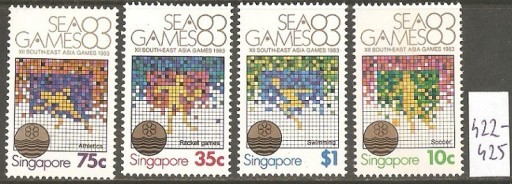 Zdjęcie oferty: XII Olimpiada Azji Pd-Wsch. Mi-422/25 Singapur