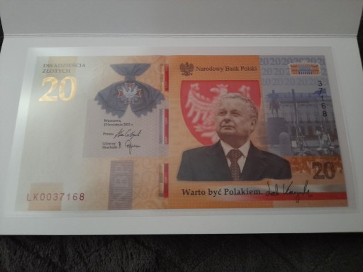 Zdjęcie oferty: 20 złotych - Lech Kaczyński - banknot - 2021