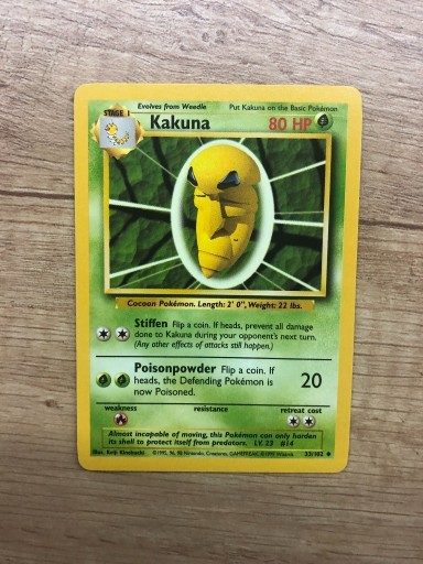 Zdjęcie oferty: Karta Pokemon Kakuna Base Set 33/102