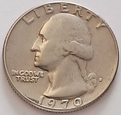 Zdjęcie oferty: USA 25 centów - QUARTER DOLLAR 1970 r. "D"