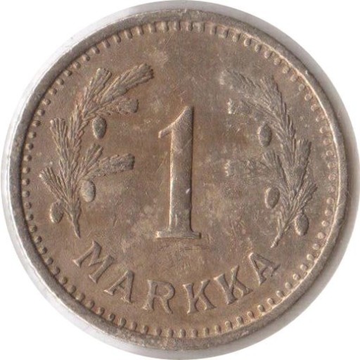 Zdjęcie oferty: FINLANDIA, 1 marka 1939, KM# 30