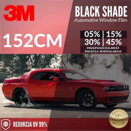 Zdjęcie oferty: Folia przyciemniająca 3m BlackShade 85% 152cm x 5m