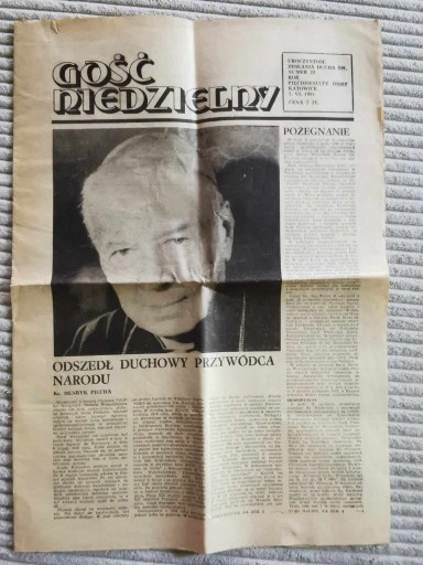 Zdjęcie oferty: GOŚĆ NIEDZIELNY 1981,3 Numer 23