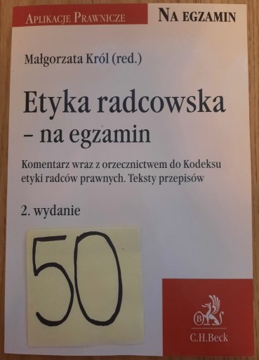 Zdjęcie oferty: Etyka radcowska - na egzamin, Małgorzata Król