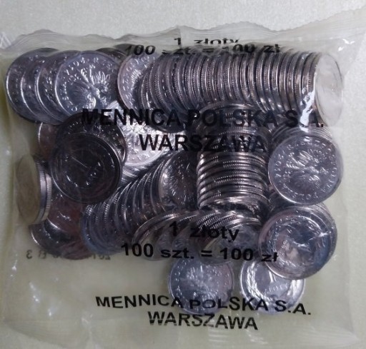 Zdjęcie oferty: 1 złoty 2014 - Mennica Polska - Woreczek menniczy 100 sztuk