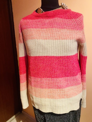 Zdjęcie oferty: Rożowy sweterek w paski Atmosphere r M/L
