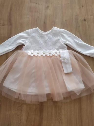 Zdjęcie oferty: Sukienka niemowlęca + opaska 18 miesięcy