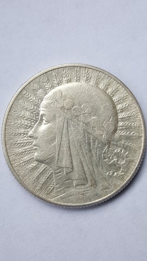 Zdjęcie oferty: 5 złotych GŁOWA KOBIETY 1933 RP SREBRO #114