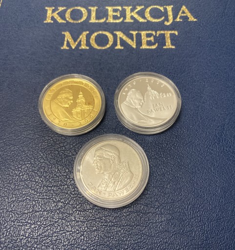 Zdjęcie oferty: Komplet 3 monet z Jan Paweł II 1000 z 1982 + 10 zł