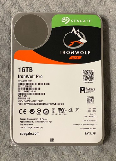 Zdjęcie oferty: 2 x Seagate Ironwolf Pro 16 TB ST16000NE000