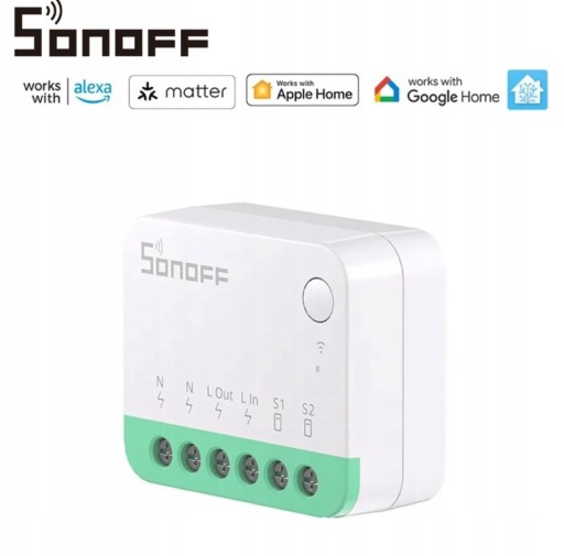 Zdjęcie oferty: Sonoff MINI R4 z protokołem Matter WiFi 10A - eWeLink HomeKit SmartThings