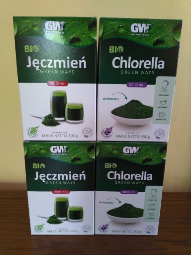 Zdjęcie oferty: 2x Jęczmień BIO + 2x Chlorella BIO Green Ways 