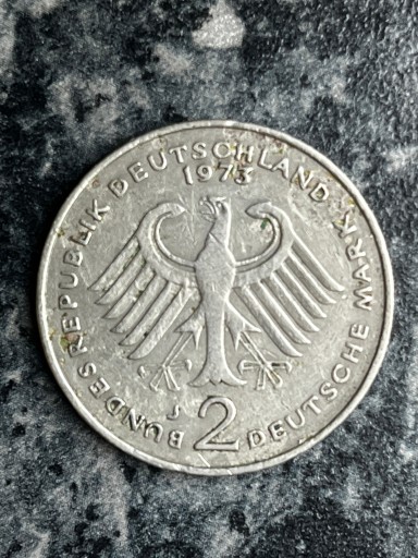 Zdjęcie oferty: Niemcy RFN 2 marki, 1973 J - Hamburg