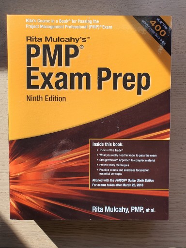 Zdjęcie oferty: PMP EXAM PREP  Rita Mulcahy's - ninth edition