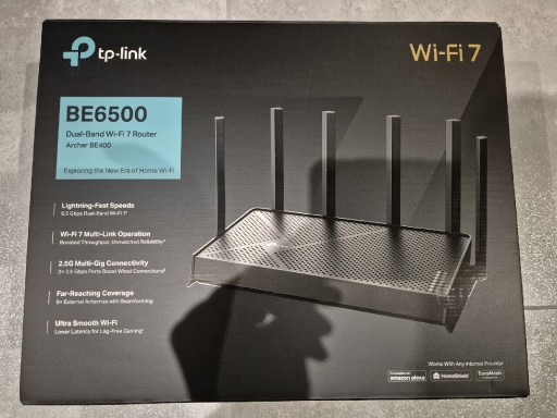 Zdjęcie oferty: Router TP-LINK ARCHER BE400 BE6500 Wi-Fi 7 DUALBAND WPA3 6452MB/s